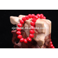 China Jewelry decorative porcelain red crystal rondelle beads wholesale beads